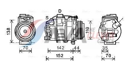 AVA COOLING SYSTEMS Κομπρεσέρ air condition BWAK423 AVA COOLING SYSTEMS BWAK423 Κομπρεσέρ air condition BMW F06 τιμες