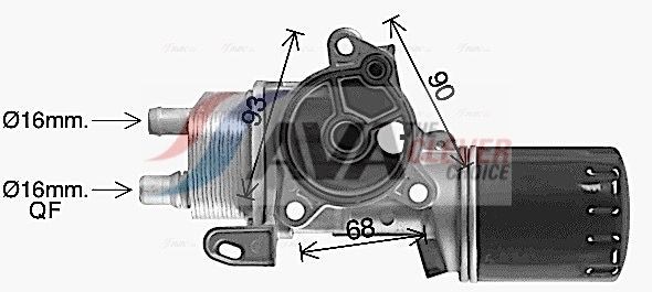 AVA COOLING SYSTEMS Oljekylare CN3327H Byta Oljekylare CITROЁN JUMPER pris AVA COOLING SYSTEMS CN3327H