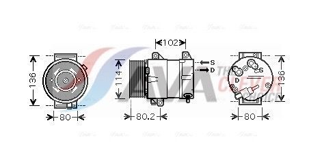 Compressor, ar condicionado AVA COOLING SYSTEMS RTAK383 AVA COOLING SYSTEMS RTAK383: Compressor do ac Renault ESPACE 2004