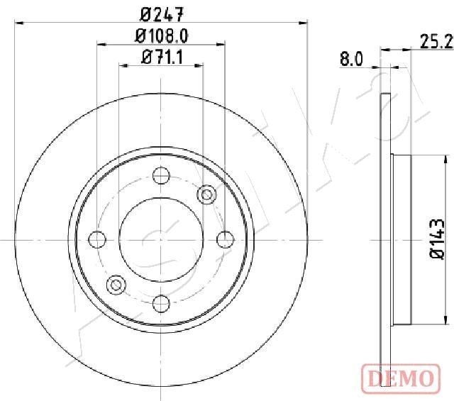 ASHIKA Disco freno 61-00-0615C 61-00-0615C Dischi freno sportivi ASHIKA PEUGEOT 3008 costo