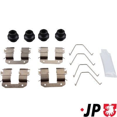 JP GROUP Monteringssett, bremseklosser 3664002710 Tibehørsett, skivebremse belegg JP GROUP Volkswagen T-ROC 3664002710