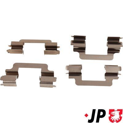 JP GROUP Monteringssett, bremseklosser 3764001110 Tibehørsett, skivebremse belegg JP GROUP DEFENDER 3764001110 billige