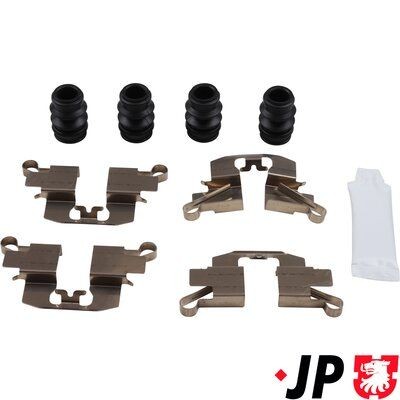 JP GROUP Accessoireset, schijfremblok 3864002610 JP GROUP 3864002610 Accessoireset, schijfremblok MAZDA 2 Hatchback (DL, DJ) aan een voordelige prijs