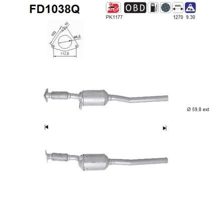 AS Filtre à particules FD1038Q prix Filtre DPF Renault DT0/1 FD1038Q AS