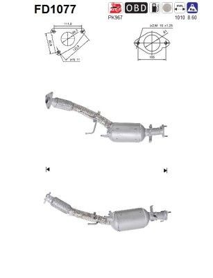 AS Filter pevných častíc FD1077 AS FD1077 Filter pevných častíc Renault Koleos 1 lacné
