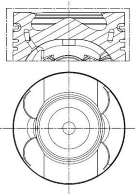 MAHLE Kolv 001 PI 00189 000 MAHLE 001 PI 00189 000 Kolv