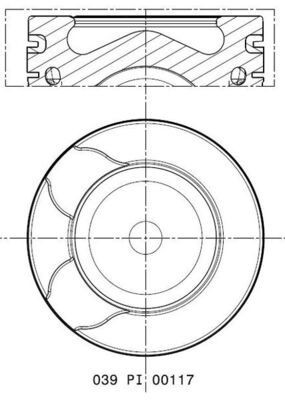 MAHLE Kolv 039 PI 00117 000 MAHLE 039 PI 00117 000 Kolv