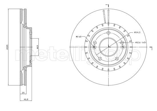 CIFAM Bremseskive 800-1818C Bremseskive CIFAM Hyundai GRANDEUR 800-1818C