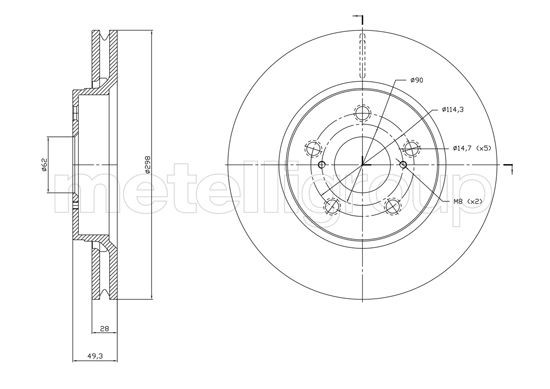 CIFAM Disco de travão 800-1840C Disco de travão CIFAM Citroën C4 800-1840C
