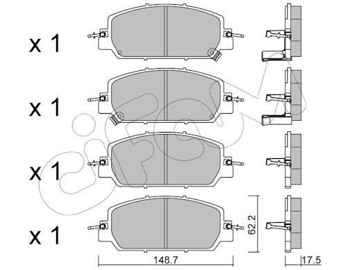 CIFAM Brzdové doštičky/platničky 822-1153-0 822-1153-0 Brzdové doštičky HONDA JAZZ CIFAM