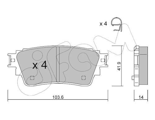CIFAM Brake pad set 822-1160-0 822-1160-0 CIFAM disc pads MITSUBISHI
