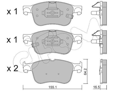 CIFAM Bremsbeläge 822-1205-0 822-1205-0 Bremsklötze FORD TRANSIT COURIER CIFAM kaufen