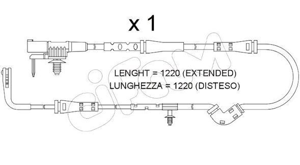 CIFAM Waarschuwingscontact, remvoering- / blokslijtage SU.386 SU.386 Slijtage indicator remblokken CIFAM MERCEDES-BENZ C-Klasse