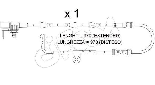CIFAM Waarschuwingscontact, remvoering- / blokslijtage SU.388 Mercedes-Benz C-Klasse Rembloksensor CIFAM SU.388