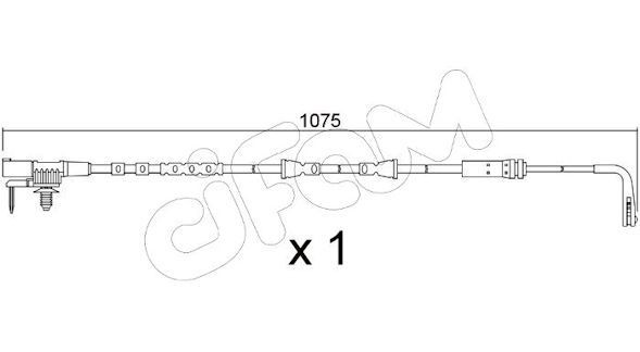 CIFAM Výstrażný kontakt opotrebenia brzdového oblożenia SU.390 Senzor opotrebenia brzdových dostičiek CIFAM Audi A4 SU.390