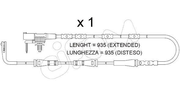 CIFAM Sensore di usura delle pastiglie freni SU.392 CIFAM SU.392 Sensore freni Jaguar XF Sportbrake X260 prezzo