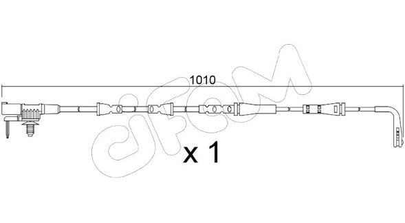 CIFAM Výstrażný kontakt opotrebenia brzdového oblożenia SU.397 Snímač opotrebenia brzdových platničiek CIFAM Audi A4 SU.397