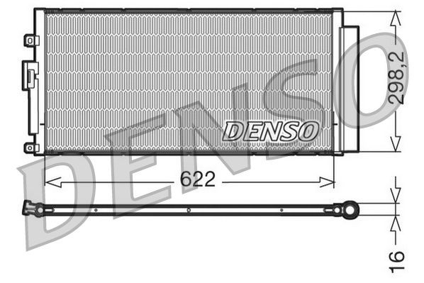 DENSO Kondensaator, kliimaseade DCN09046 Kliimaradiaator DENSO Ford USA EXPLORER DCN09046