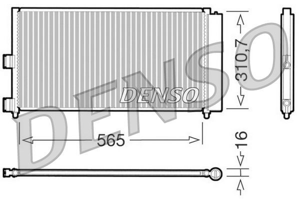 DENSO Kondensor, klimatanläggning DCN09070 DCN09070 DENSO kondensor klimatanläggning LANCIA YPSILON