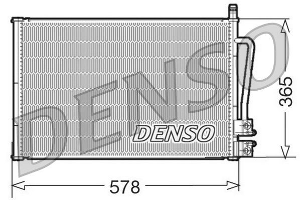 DENSO Kondenzátor klimatizácie DCN10008 Kondenzátor klimatizácie DENSO Rad B DCN10008 lacné