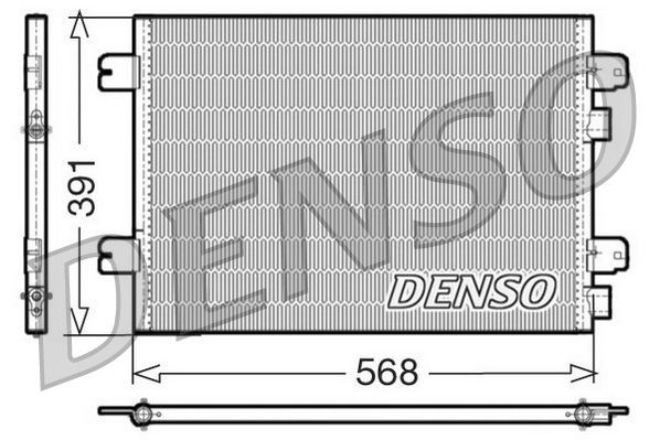 DENSO Kondensor, klimatanläggning DCN23011 DCN23011 DENSO kondensator RENAULT TALISMAN