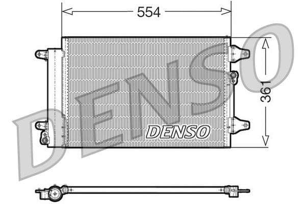 DENSO Kondensators, Gaisa kond. sistēma DCN32015 DCN32015 Kondicionieru radiatori FORD FOCUS DENSO