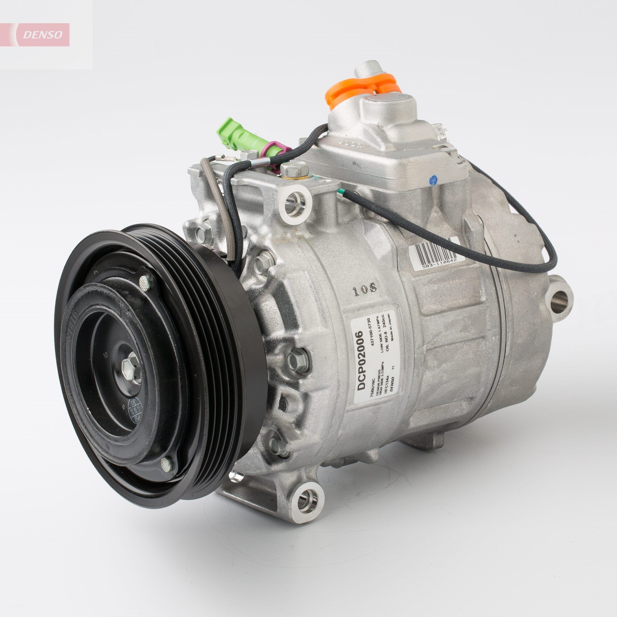 Air conditioning compressor DENSO DCP02006 DENSO DCP02006 2001 SKODA SUPERB ac compressor replacement
