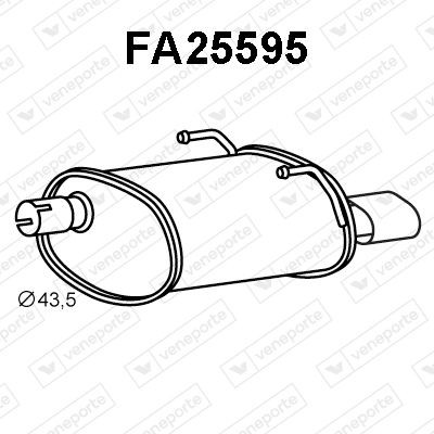 VENEPORTE Bakre ljuddämpare FA25595 FA25595 VENEPORTE Ljuddämpare Suzuki