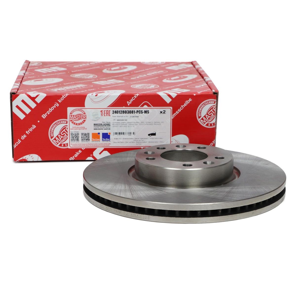 MASTER-SPORT Bremseskive 24012803081-PCS-MS MASTER-SPORT 24012803081-PCS-MS Zafira Life (K0) Sports bremseskiver pris