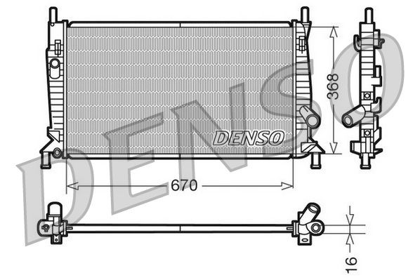 DENSO Chladič motora DRM10075 DRM10075 Chladič motora MAZDA TRIBUTE DENSO