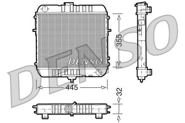 DENSO Radiator, motorkjøling DRM20072 DENSO DRM20072 Radiator, motorkjøling