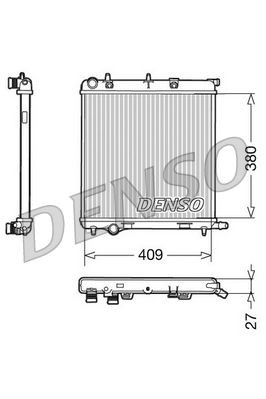 Radiatore motore DENSO DRM21026 DENSO DRM21026 Radiatore acqua Peugeot 1007 2015