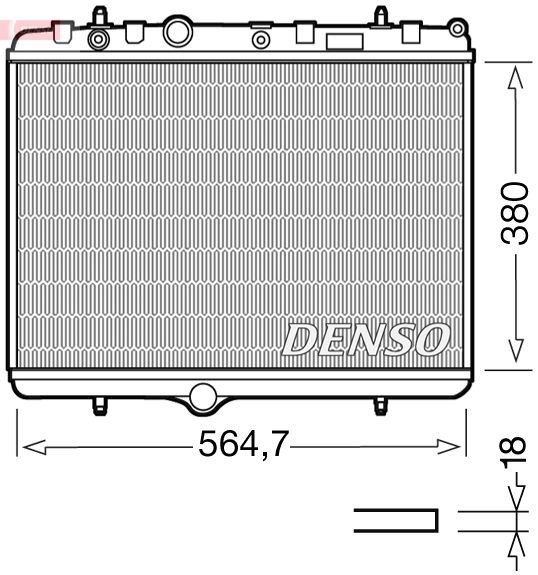 DENSO Ψυγείο, ψύξη κινητήρα DRM21055 DRM21055 Ψυγειο νερου PEUGEOT 301 DENSO