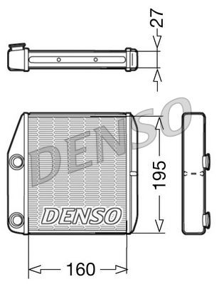 DENSO Siltummainis, Salona apsilde DRR09075 Salona apsildes radiators DENSO FORD DRR09075