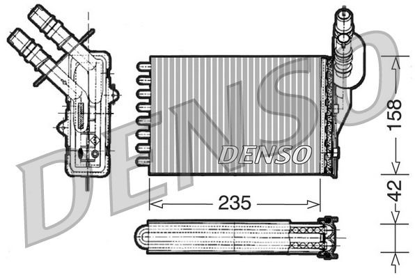 DENSO Varmeapparat register DRR23001 Varmeapparat register DENSO IBIZA DRR23001 billige