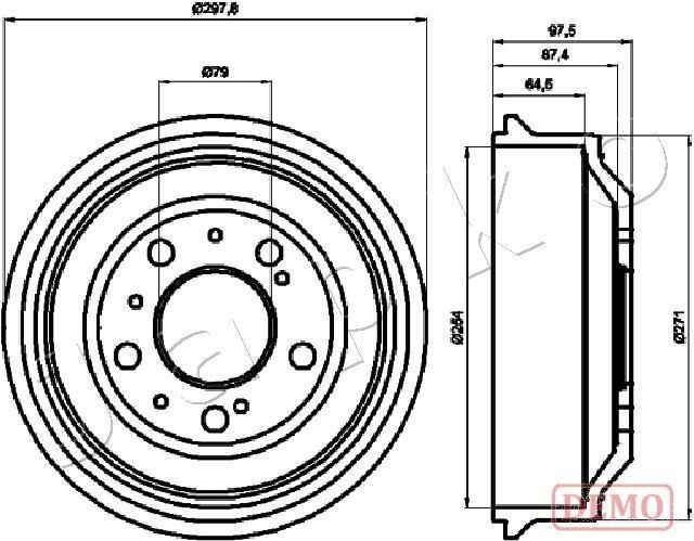 JAPKO Tambour de frein 560605C Tambour de frein JAPKO JUMPY 560605C pas cher