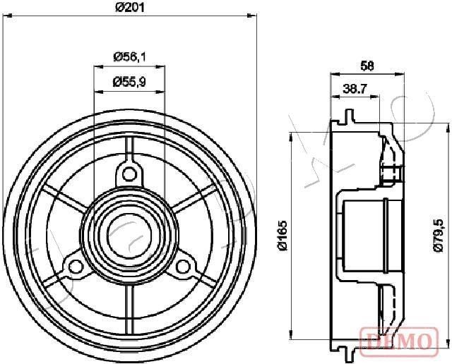 JAPKO Bremsetrommel 560607C Bremsetrommel JAPKO C4 560607C billige
