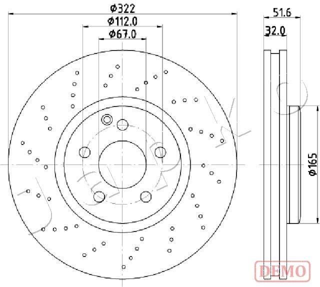 JAPKO Bromsskiva 600528C 600528C JAPKO bromsskivor Mercedes SLS AMG