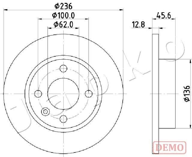 JAPKO Disque de frein 600946C JAPKO 600946C Disque Skoda Favorit 781 d'origine prix