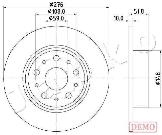 JAPKO Bremseskive 610207C JAPKO 610207C Bremseskive Alfa Romeo 166 936 billige