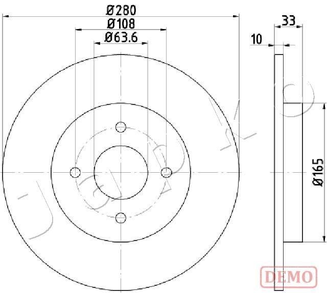 JAPKO Bremseskive 610304C 610304C JAPKO Sportsbremseskiver Ford billige
