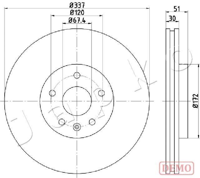 JAPKO Remschijf 610323C Sportremschijven JAPKO VOLVO 610323C