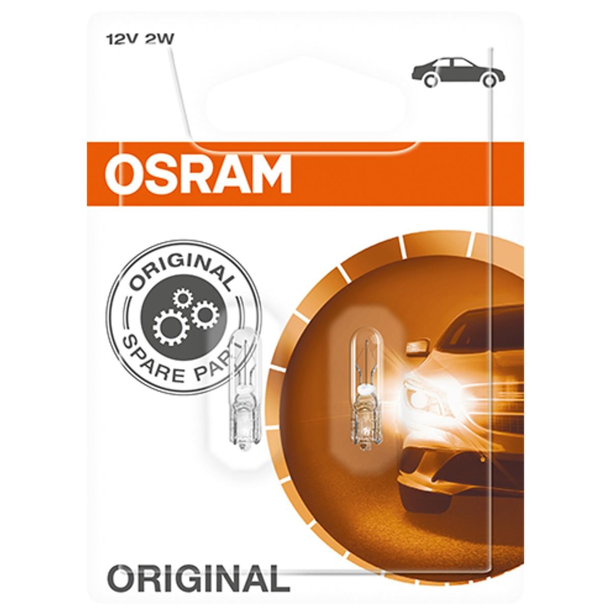 OSRAM Kvēlspuldze, Instrumentu paneļa apgaismojums 2722-02B Mērinstrumentu panelis OSRAM Ford GRANADA ORIGINAL LINE 2722-02B