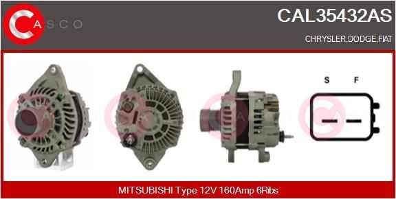 CASCO Δυναμό CAL35432AS CASCO CAL35432AS Δυναμό Dodge AVENGER γνήσια