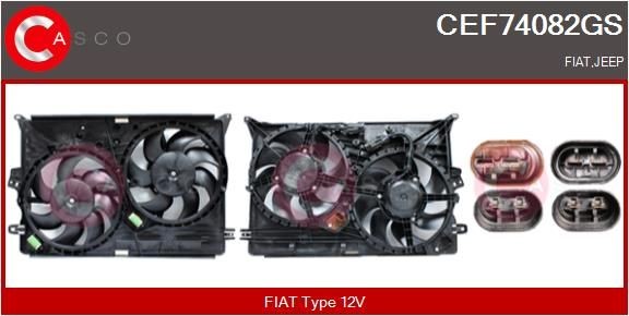 CASCO Elektrische motor, radiateurventilator CEF74082GS CASCO CEF74082GS Elektrische motor, radiateurventilator Bravo II Hatchback (198) prijs