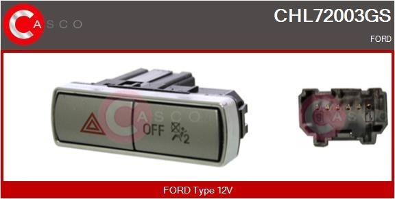 CASCO Alarmlicht schakelaar CHL72003GS CASCO CHL72003GS Waarschuwingsknipperlamp schakelaar Ford Transit Custom Van prijs