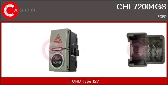 CASCO Interrupteur de signal de détresse CHL72004GS CASCO CHL72004GS Bouton feux de détresse Ford Transit mk5 Van pas cher