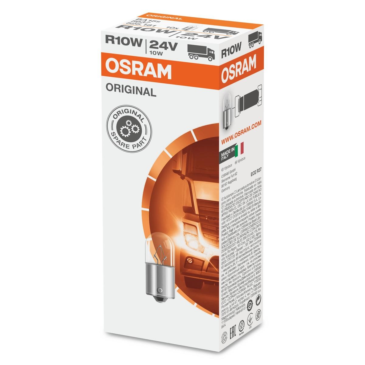 OSRAM Lampadina, Luce targa 5637 5637 ORIGINAL LINE costo Lampadina luce targa OSRAM SKODA FAVORIT