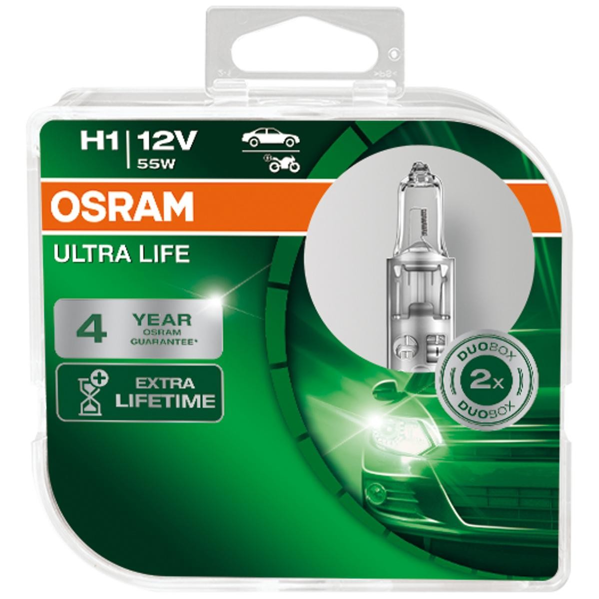 OSRAM Glödlampa, fjärrstrålkastare 64150ULT-HCB OSRAM 64150ULT-HCB Dimljuslampa Transit Courier V769 MPV (N3P) original