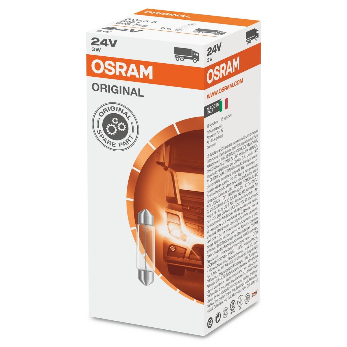 OSRAM Kennzeichenbeleuchtung, Birne 6421 Kennzeichenbeleuchtung OSRAM Jaguar XE ORIGINAL LINE 6421